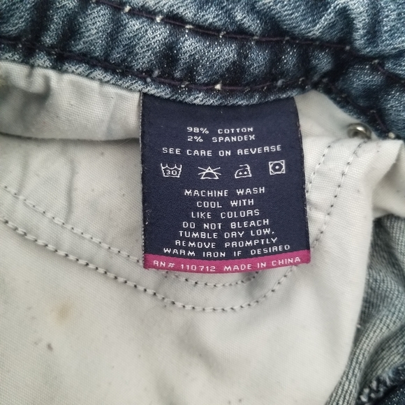 Vigoss Women Jeans Chelsea Slim Boot Embroidery Pockets Size 1/2 - Picture 8 of 16